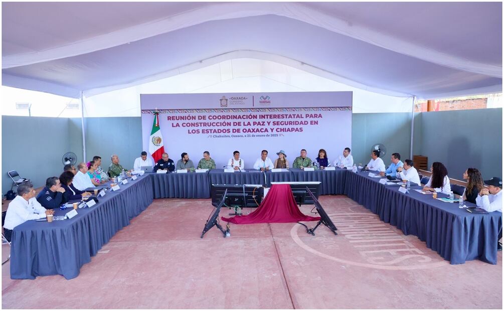 Reunión de coordinación interestatal para la construcción de la paz y la seguridad (21/01/2025). Foto: X (@salomonj)