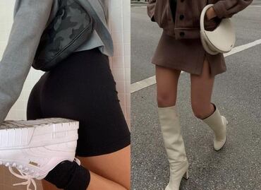 Los zapatos ideales para combinar con mini faldas en otoño 