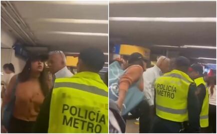 Critican en redes a mujer que agredió a policías de la PBI en estación del Metro Zócalo, la apodan “Lady Cachetadas”