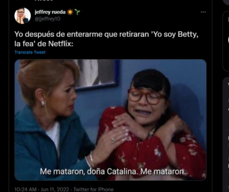 “Betty la fea” se va de Netflix; internautas reaccionan con memes 