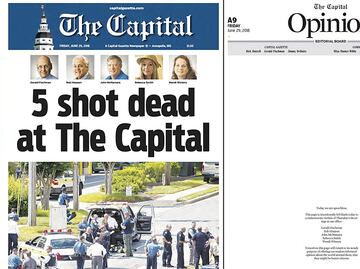 "No tenemos palabras"; tras tiroteo, diario de Maryland rinde tributo a las víctimas