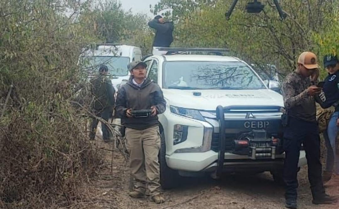 Madres buscadoras y autoridades estatales localizan narcocampamento con fosas clandestinas en Rioverde, San Luis Potosí (1/02/2025). Foto: Especial