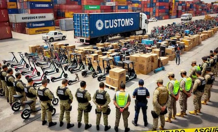 Confiscan bicis eléctricas y productos chinos valuados en 300 mdp en CDMX