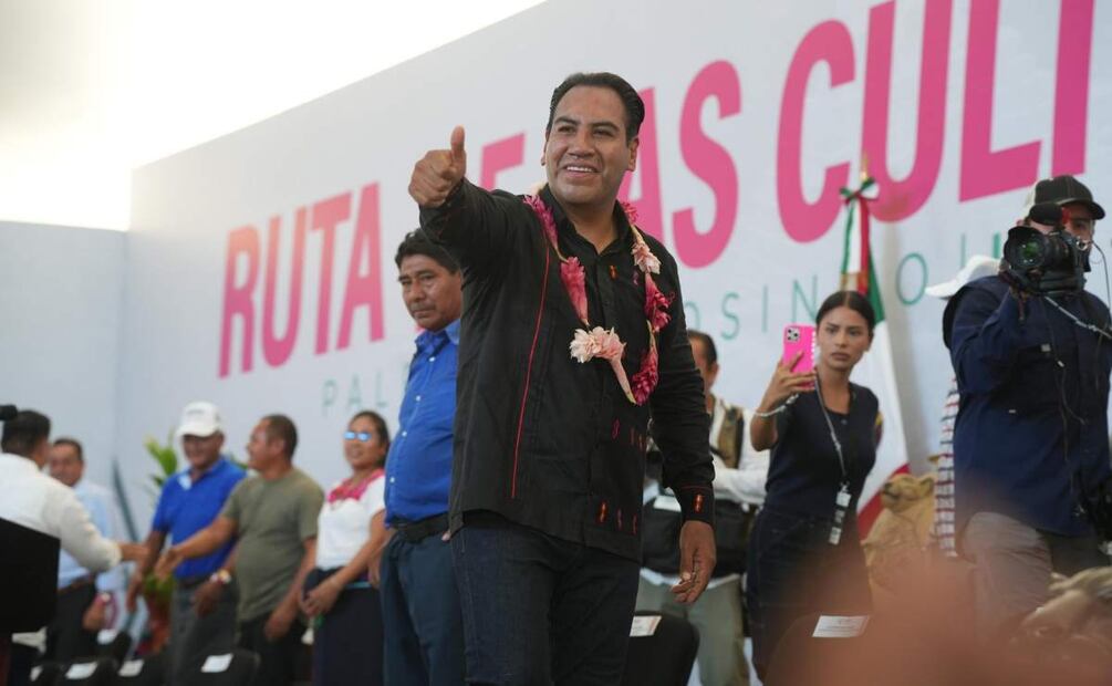 Gobernador de Chiapas durante apertura de los trabajos de la construcción de la carretera Palenque-Ocosingo en Chiapas (13/06/2025). Foto: X (@OscarAparicioA)