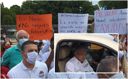 AMLO se compromete a enviar recursos a Colima ante protesta de trabajadores del Estado