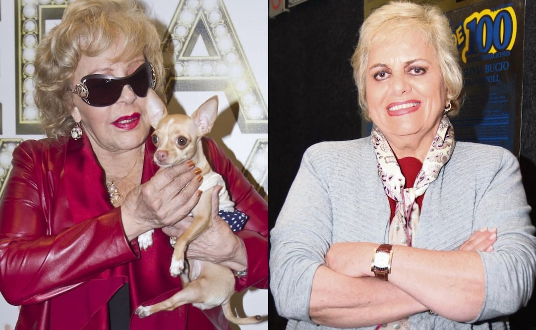 La actriz Silvia Pinal y la productora Tina Galindo. Foto: Clasos/EL UNIVERSAL, Archivo.