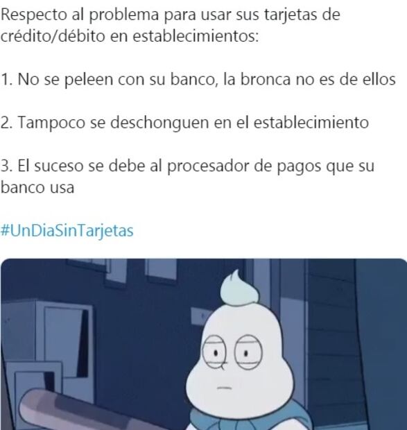 Llegan los memes tras la falla en el sistema de pago con tarjetas