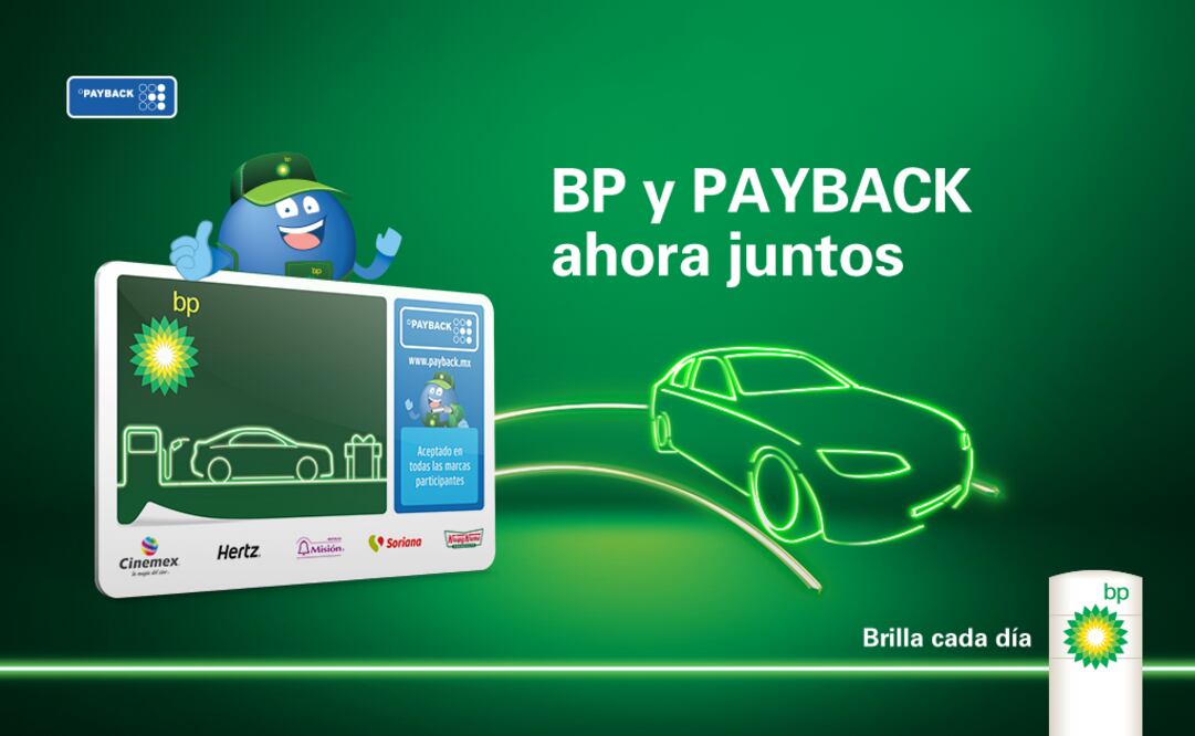 Al realizar una carga de combustible en BP, sólo deberás presentar tu Monedero BP PAYBACK.