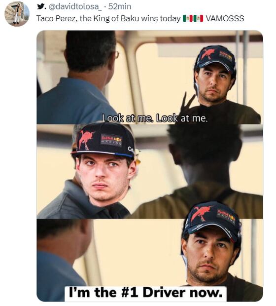 Memes de Checo Pérez en el GP de Azerbiayán