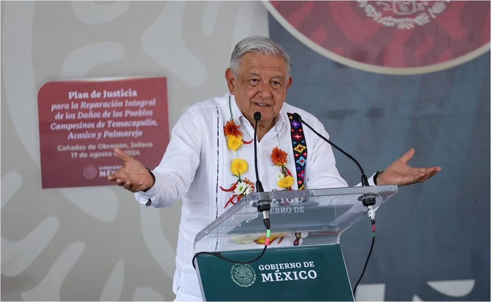 López Obrador visita Jalisco acompañado de Claudia Sheinbaum y Beatriz Müller. Foto: Hugo Salvador/EL UNIVERSAL