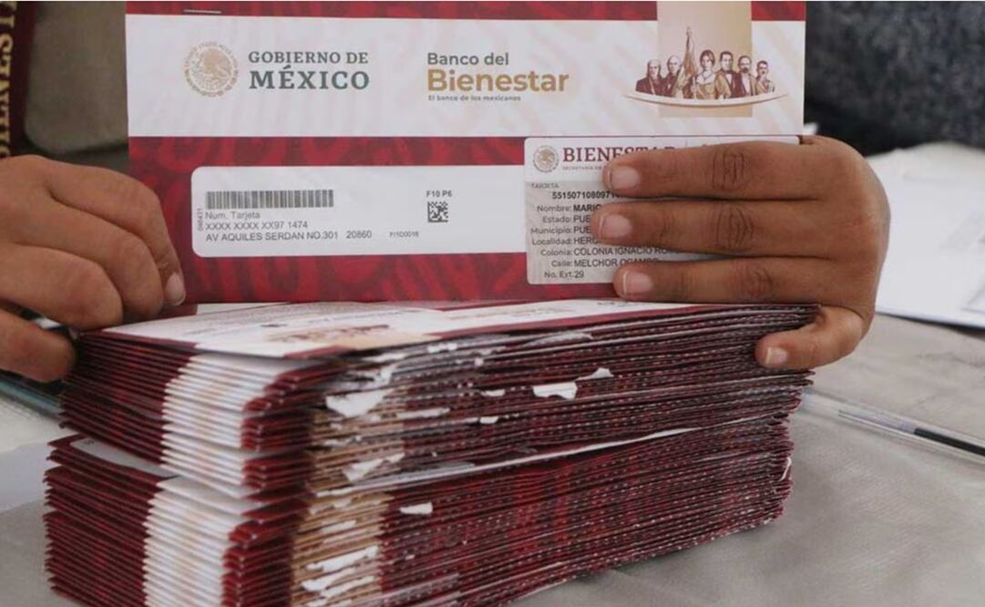 Tarjetas del Banco del Bienestar. Foto: EL UNIVERSAL