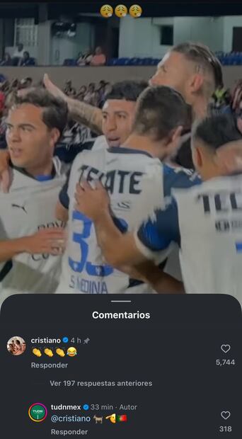 Cristiano Ronaldo reaccionó al gol de Sergio Ramos