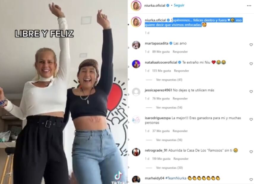 ¿Niurka festeja su salida de la casa de los famosos? 