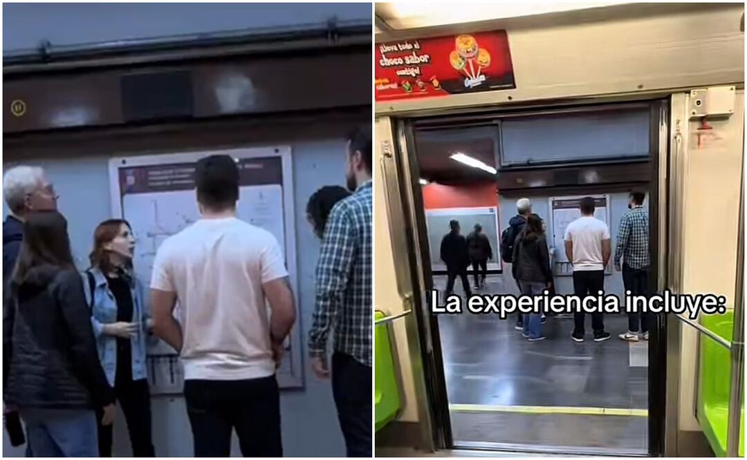 Un Tiktoker capturo el momento en que se realizaba un recorrido guiado para extranjeros por el metro de la CDMX. Foto: TikTok