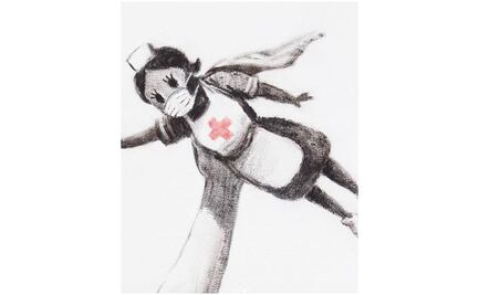 Banksy honra a personal médico con nueva obra