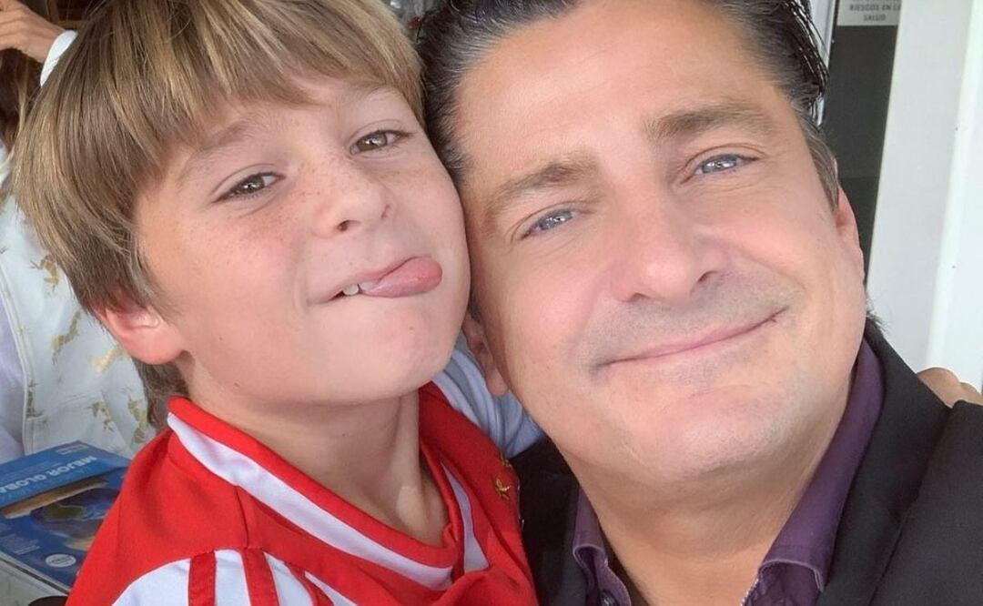 Alejandro Basteri y su hijo Pierre. Foto: Instagram @abasteri