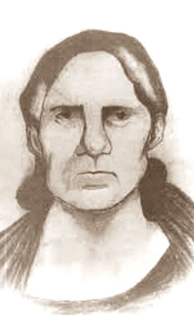 Retrato de Agustina Ramírez, también conocida como “la mujer del velo negro”. La madre que muerto su esposo que era militar, entregó a sus 13 hijos al Ejército para defender la Patria durante la Guerra de Reforma. Foto: Wikimedia Commons.