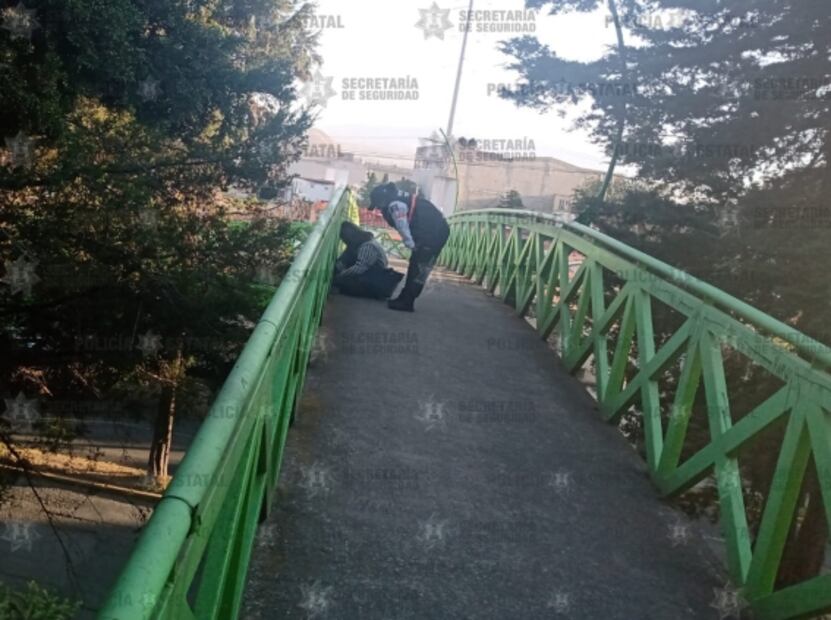 Rescatan a mujer que intentaba lanzarse desde puente peatonal  