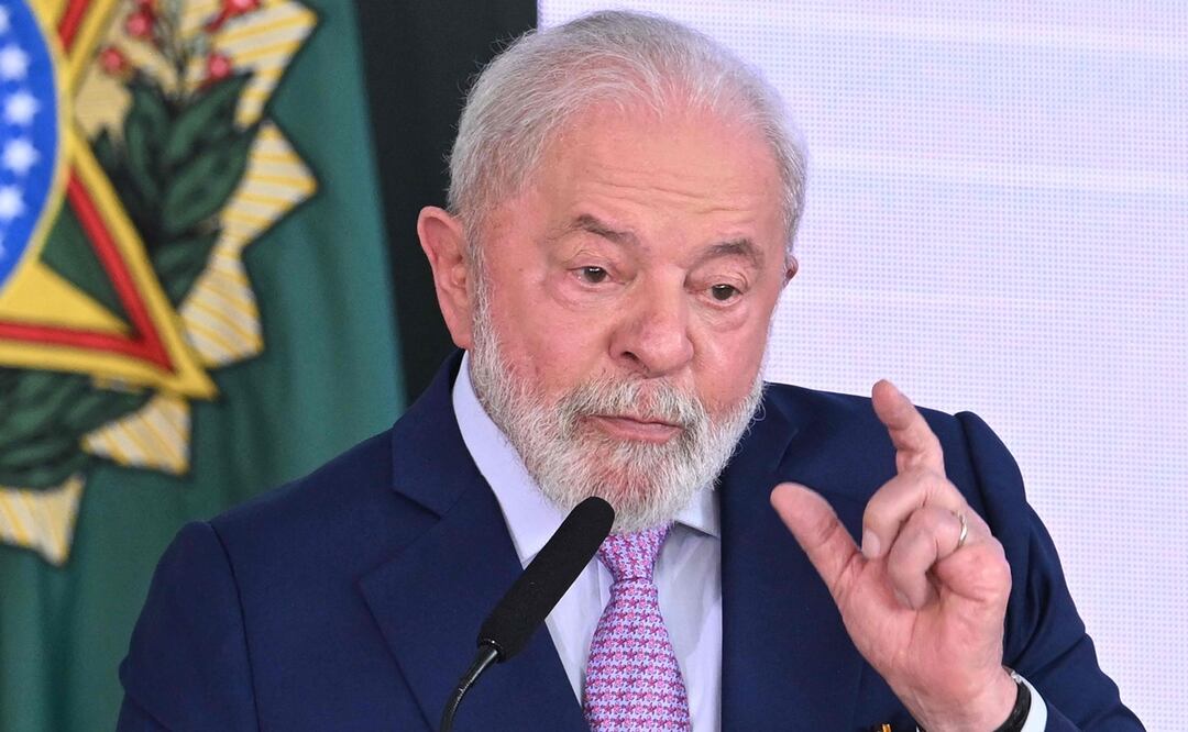 El presidente de Brasil, Luiz Inácio Lula da Silva, pronuncia un discurso durante un evento para celebrar el Día Internacional de la Mujer. Foto: AFP