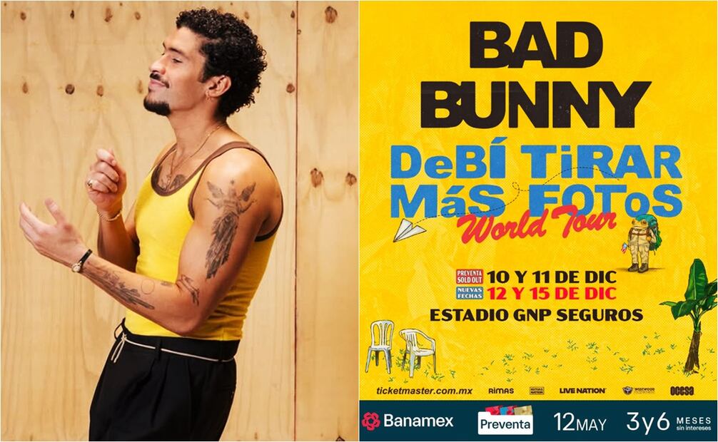 Bad Bunny abre dos nuevas fechas en CDMX.
Fotos: Instagram y X