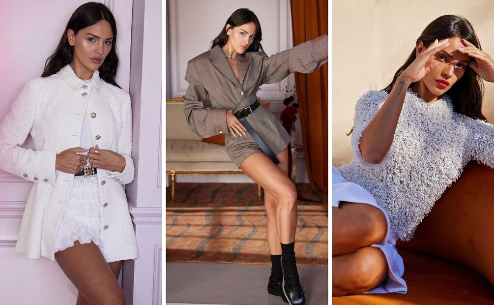 Eiza González viste looks de Chanel, Prada y Tory Burch. Foto: Instagram @eizagonzalez