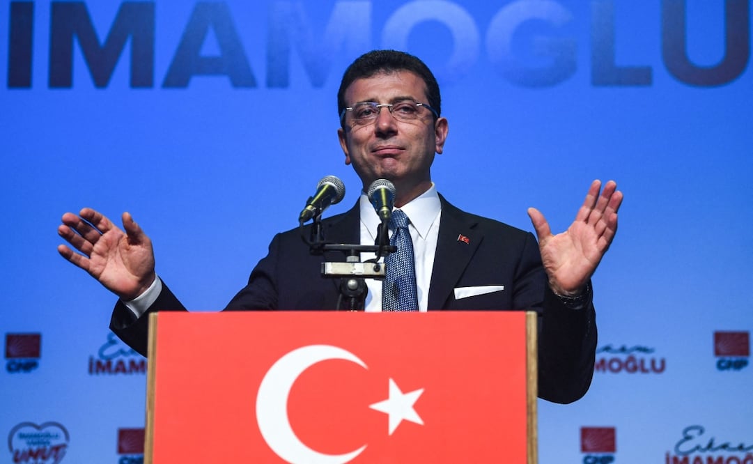 Ekrem Imamoglu, candidato de la oposición turca para la reelección de alcalde de Estambul. Foto: AFP