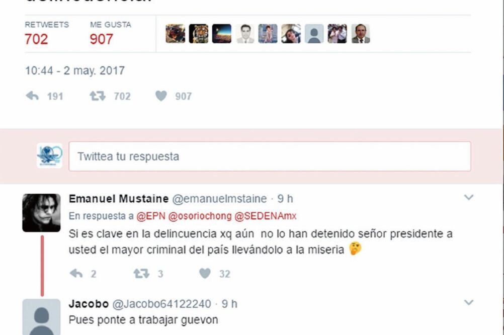 El presidente Enrique Peña Nieto felicitó a las Fuerzas Armadas. (FOTO TOMADA DE TWITTER)