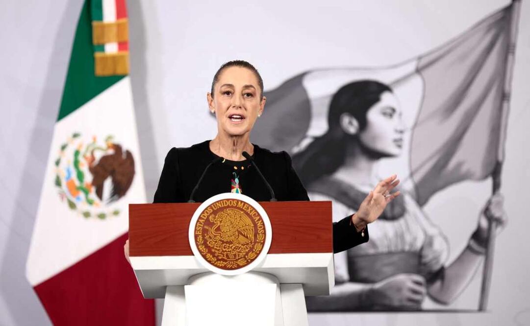 La presidenta Claudia Sheinbaum durante la mañanera del 11 de diciembre del 2025. Foto: EFE