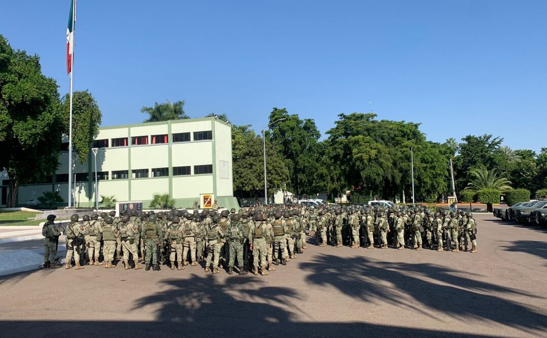 Con este nuevo grupo, que fueron concentrados en la Novena Zona Militar, el número de fuerzas federales suman dos mil. Foto: Especial