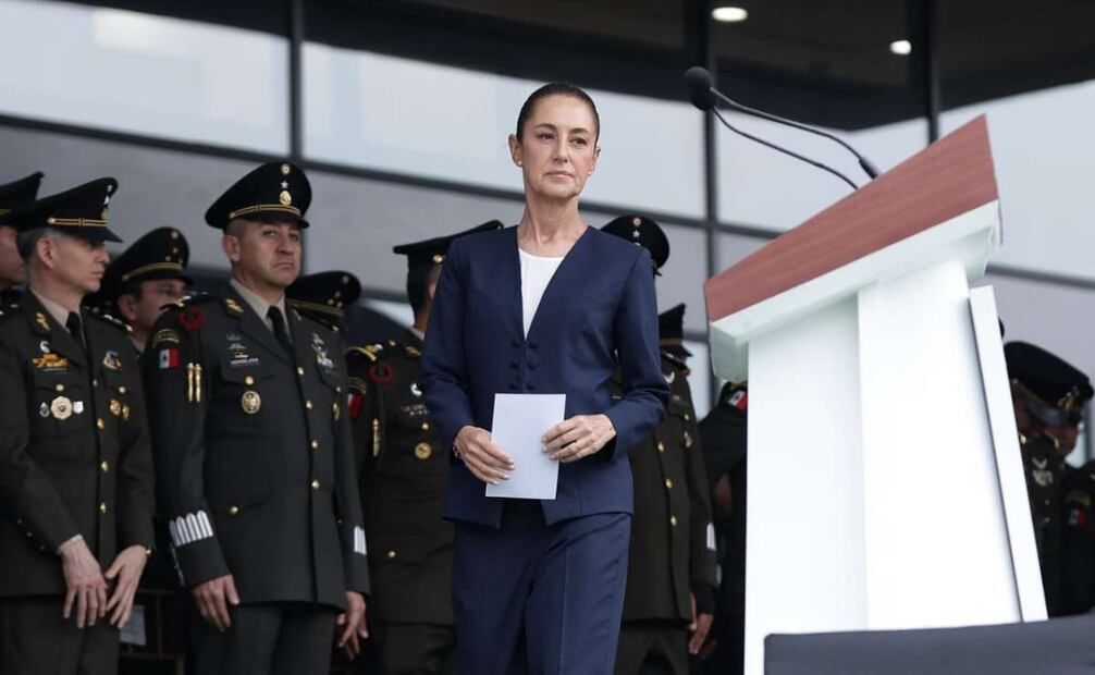 Claudia Sheinbaum Pardo encabezó la ceremonia del “105 Aniversario de la Columna de la Legalidad” en el Heroico Colegio Militar. Foto : Fernanda Rojas / EL UNIVERSAL
