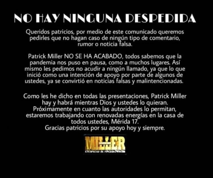 ¿Regresa el Patrick Miller?
