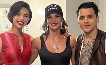 "¡Que viva el amor!" Mariana Seoane presume foto con Christian Nodal y Ángela Aguilar