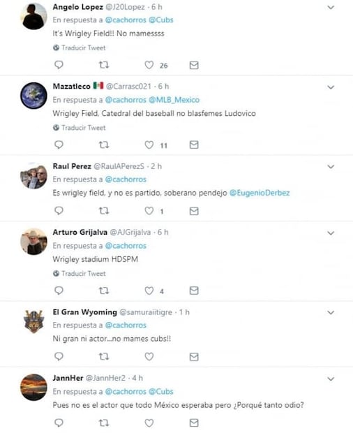 Eugenio Derbez se equivoca en primer lanzamiento del partido de los Cubs
