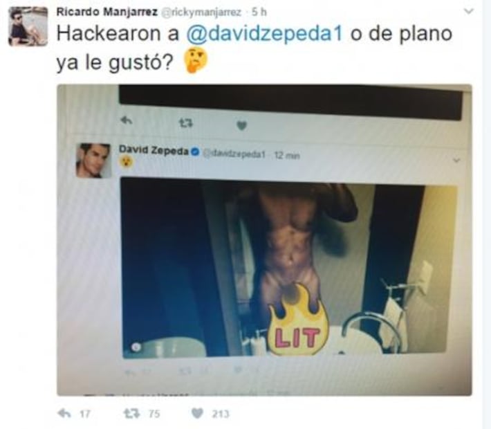 David Zepeda y ¿otro desnudo en Twitter?