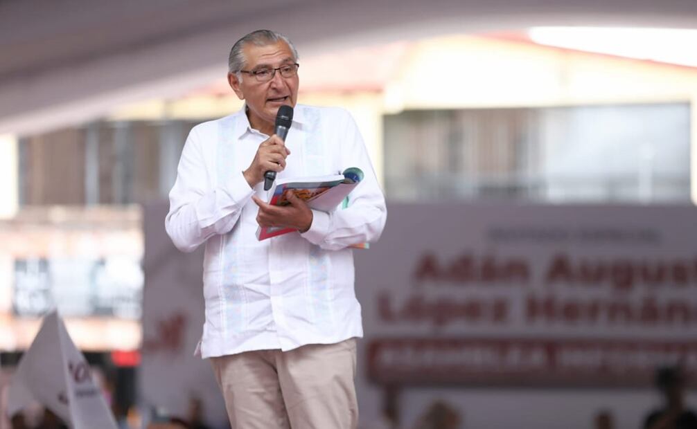 Adán Augusto López en evento en Coacalco, Estado de México. Foto: Twitter @adan_augusto