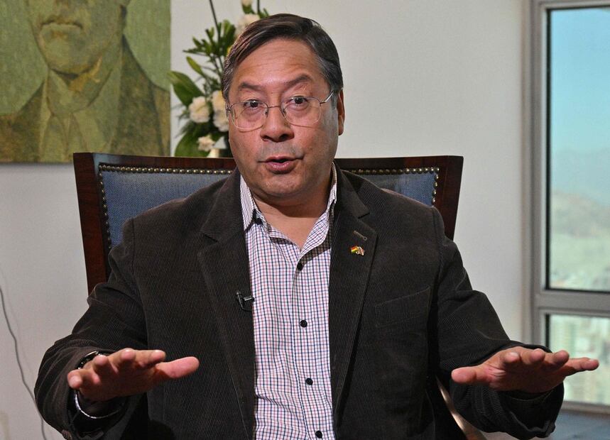 Luis Arce, ex presidente de Bolivia, durante una entrevista con AFP en La Paz. Foto: AFP/Archivo