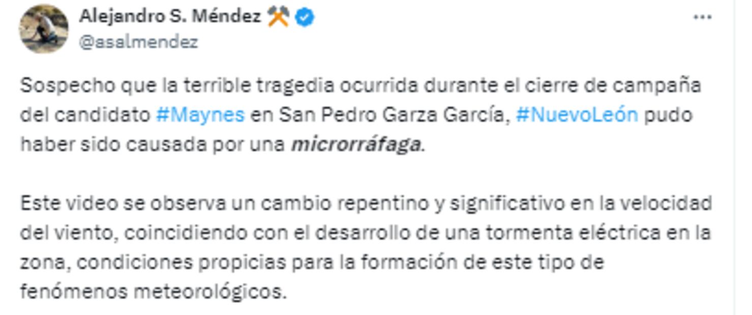 Microrráfaga. Foto: Captura de pantalla