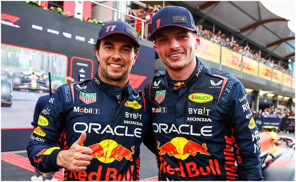 Checo Pérez y Max Verstappen en un GP de Fórmula 1 / FOTO: AFP