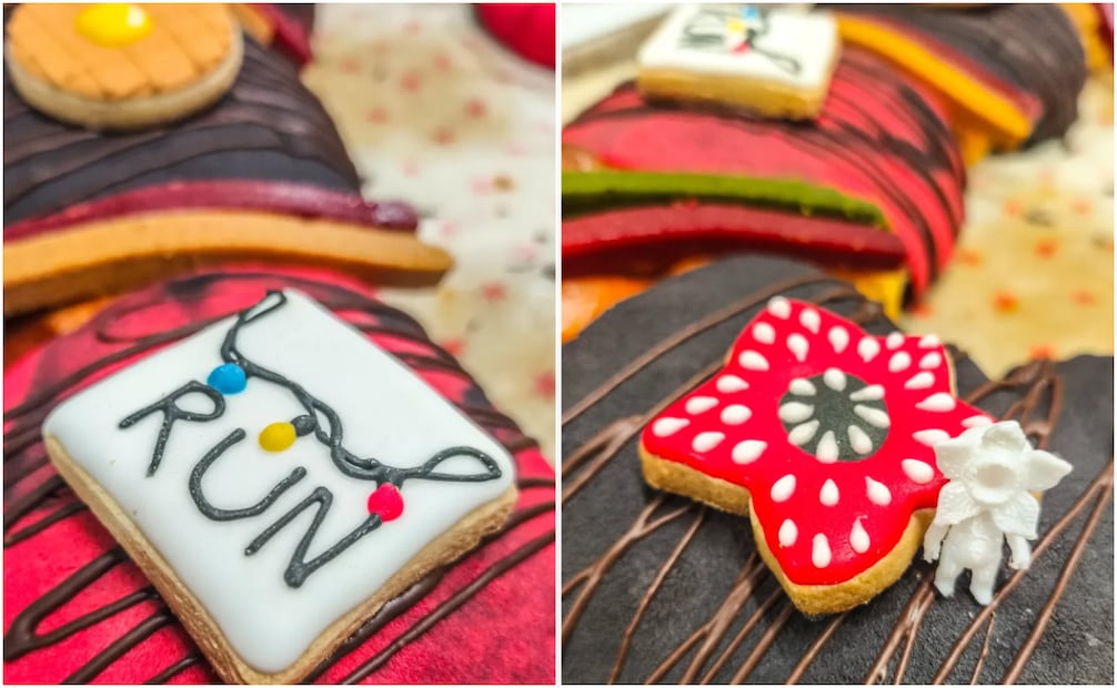 La rosca de reyes de Stranger Things tiene galletas de la iconografía de la serie de televisión. Foto: Instagram @rituuual