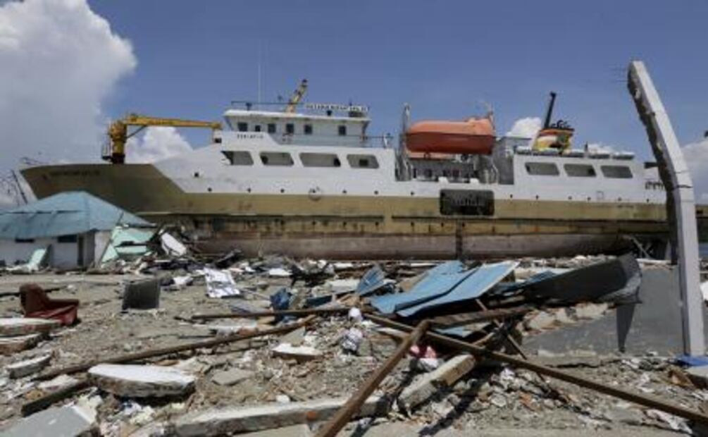 ​Captan antes y después de localidad de Indonesia tras sismo y tsunami