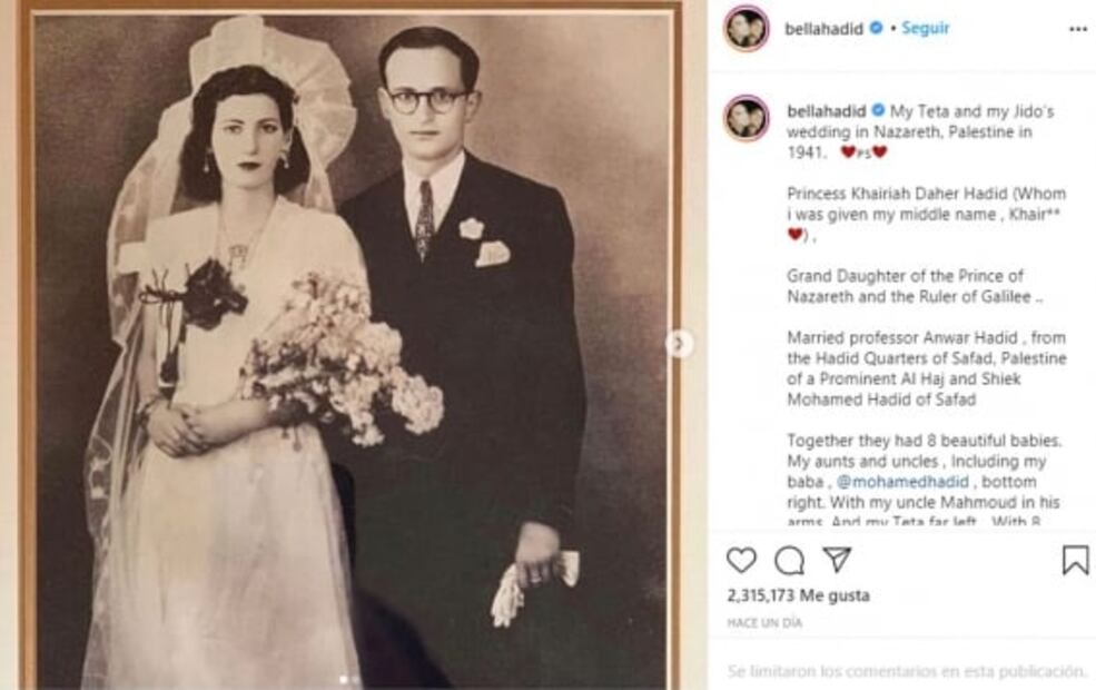 Bella Hadid publica mensaje de apoyo a Palestina: "Nunca podrán borrar nuestra historia"
