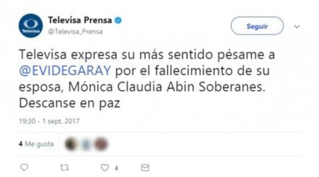 Fallece la esposa de Eduardo Videgaray