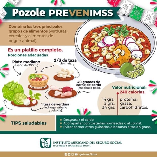 Estas son las recomendaciones del IMSS para un pozole saludable
