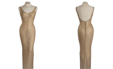 Subastarán vestido del "Happy Birthday" de Marilyn Monroe