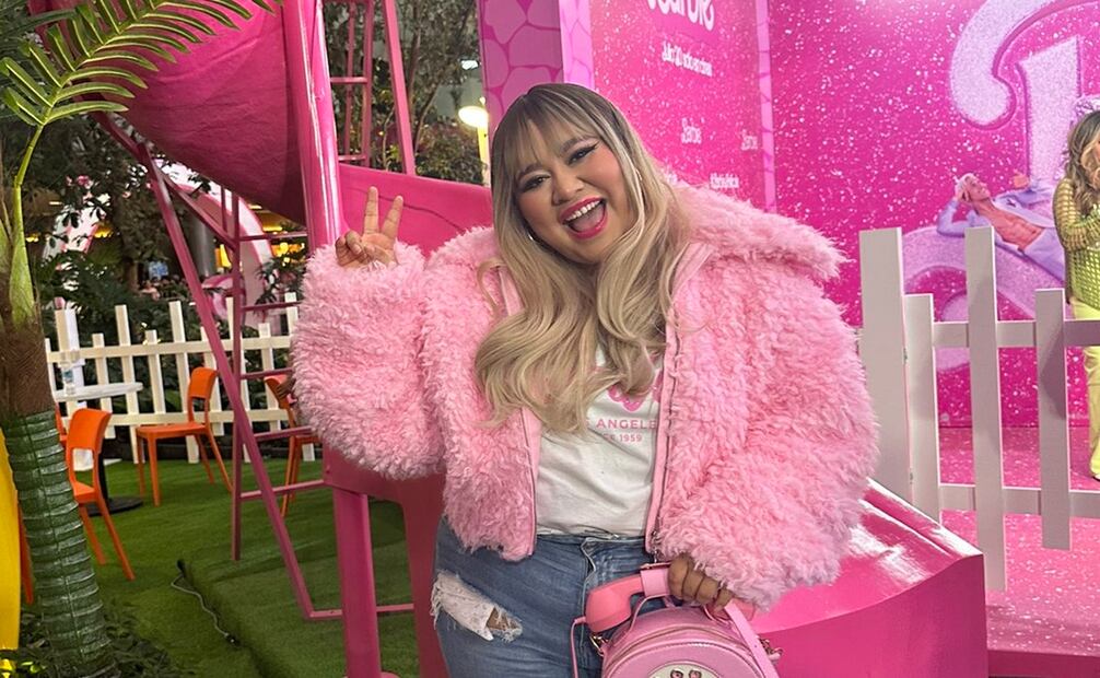 Herly RG en la premiere de Barbie. Foto: Twitter