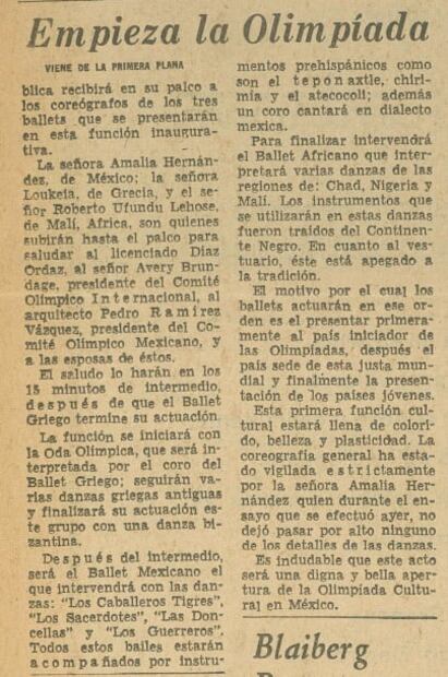 Olimpiada Cultural del 68 presumía a México como país pacifista