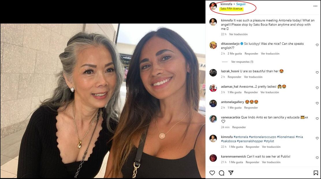 Posteo de la estilista que encontró a Antonela Roccuzzo. Fuente: Instagram @Kimnsfa