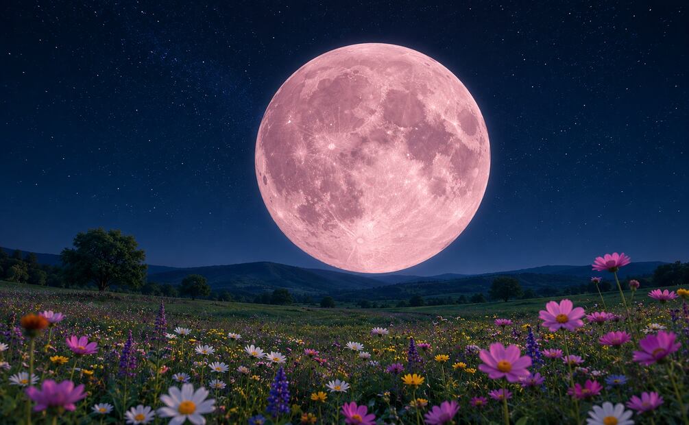Conoce la razón por la cual la Luna Llena de junio recibe el apodo de Luna de Fresa. Foto: Creada con IA (ChatGPT)