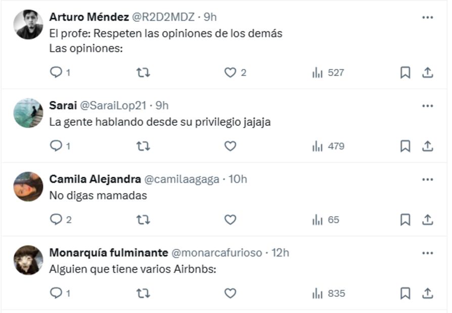 Los usuarios no desaprovecharon la oportunidad para comentar sarcásticamente o con burlas en la publicación del personaje. Foto: X
