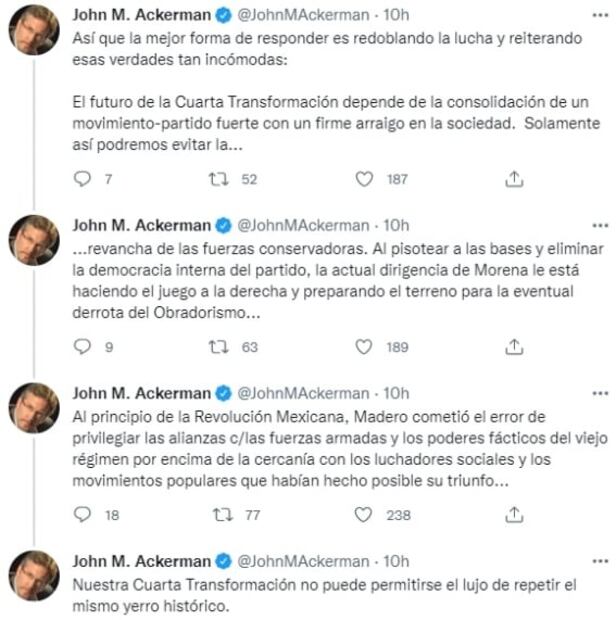 “Cuando los nazis vinieron...”: El respaldo de Irma Eréndira a Ackerman por censura tras críticas a Morena  